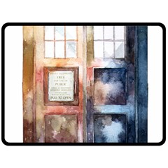 Tardis Doctor Who Transparent Double Sided Fleece Blanket (large)  by Sudhe