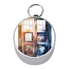 Tardis Doctor Who Transparent Mini Silver Compasses