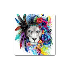 Art Drawing Poster Painting The Lion King Square Magnet by Sudhe