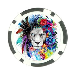 Art Drawing Poster Painting The Lion King Poker Chip Card Guard by Sudhe