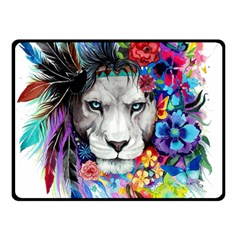 Art Drawing Poster Painting The Lion King Double Sided Fleece Blanket (small)  by Sudhe