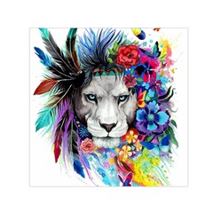 Art Drawing Poster Painting The Lion King Small Satin Scarf (square) by Sudhe