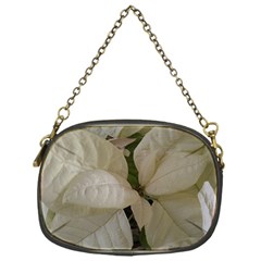 White Pointsettia Chain Purse (one Side) by Riverwoman