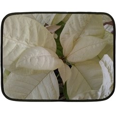 White Pointsettia Fleece Blanket (mini)