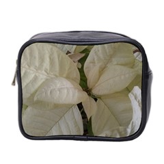 White Pointsettia Mini Toiletries Bag (two Sides) by Riverwoman