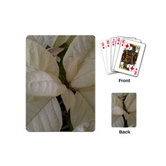 White Pointsettia Playing Cards (mini) by Riverwoman