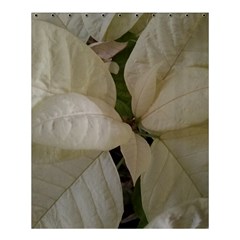 White Pointsettia Shower Curtain 60  X 72  (medium)  by Riverwoman