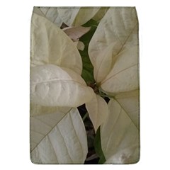 White Pointsettia Removable Flap Cover (l) by Riverwoman