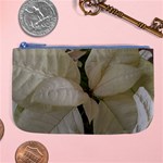 White pointsettia Large Coin Purse Front