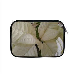 White Pointsettia Apple Macbook Pro 15  Zipper Case by Riverwoman