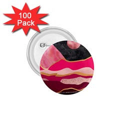 Pink And Black Abstract Mountain Landscape 1 75  Buttons (100 Pack) 