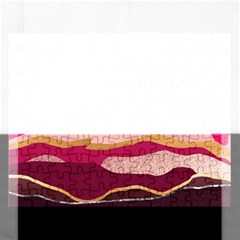 Pink And Black Abstract Mountain Landscape Rectangular Jigsaw Puzzl by charliecreates