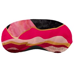 Pink And Black Abstract Mountain Landscape Sleeping Masks