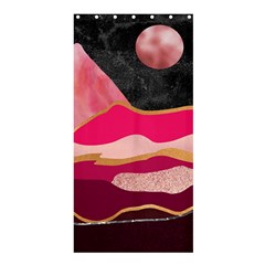 Pink And Black Abstract Mountain Landscape Shower Curtain 36  X 72  (stall)  by charliecreates