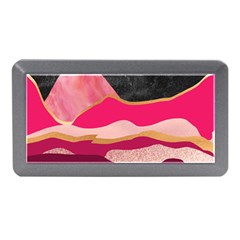 Pink And Black Abstract Mountain Landscape Memory Card Reader (mini) by charliecreates