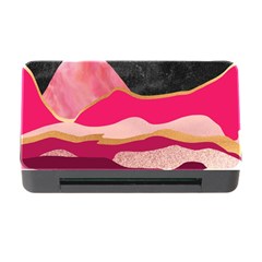 Pink And Black Abstract Mountain Landscape Memory Card Reader With Cf by charliecreates