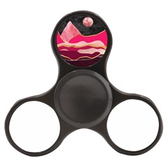 Pink And Black Abstract Mountain Landscape Finger Spinner