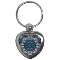 Marbels Glass And Paint Love Mandala Decorative Key Chains (heart)  by pepitasart