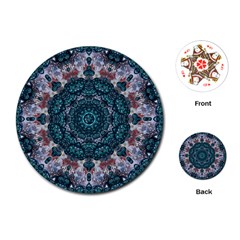 Marbels Glass And Paint Love Mandala Decorative Playing Cards (round) by pepitasart