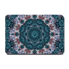 Marbels Glass And Paint Love Mandala Decorative Small Doormat  by pepitasart