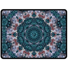 Marbels Glass And Paint Love Mandala Decorative Fleece Blanket (large)  by pepitasart