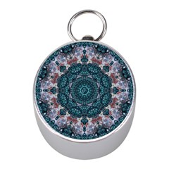 Marbels Glass And Paint Love Mandala Decorative Mini Silver Compasses by pepitasart