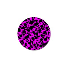 Black And Pink Leopard Style Paint Splash Funny Pattern Golf Ball Marker (4 Pack) by yoursparklingshop