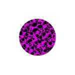 Black and Pink Leopard Style Paint Splash Funny Pattern Golf Ball Marker (4 pack) Front