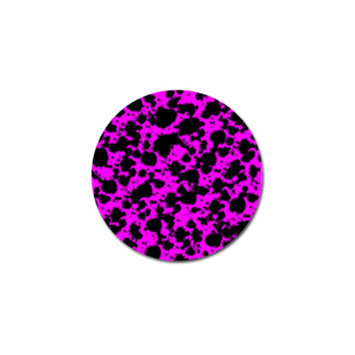 Black and Pink Leopard Style Paint Splash Funny Pattern Golf Ball Marker (4 pack)