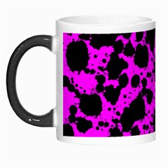 Black And Pink Leopard Style Paint Splash Funny Pattern Morph Mugs by yoursparklingshop