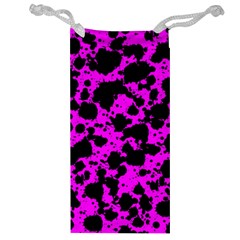 Black And Pink Leopard Style Paint Splash Funny Pattern Jewelry Bag by yoursparklingshop