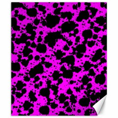 Black And Pink Leopard Style Paint Splash Funny Pattern Canvas 8  X 10  by yoursparklingshop