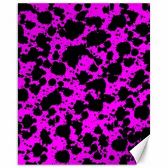 Black And Pink Leopard Style Paint Splash Funny Pattern Canvas 16  X 20  by yoursparklingshop