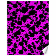 Black And Pink Leopard Style Paint Splash Funny Pattern Canvas 18  X 24  by yoursparklingshop