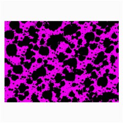 Black And Pink Leopard Style Paint Splash Funny Pattern Large Glasses Cloth (2-side)