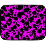 Black and Pink Leopard Style Paint Splash Funny Pattern Double Sided Fleece Blanket (Mini)  35 x27  Blanket Back