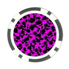 Black And Pink Leopard Style Paint Splash Funny Pattern Poker Chip Card Guard (10 Pack)