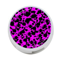 Black And Pink Leopard Style Paint Splash Funny Pattern 4-port Usb Hub (two Sides) by yoursparklingshop