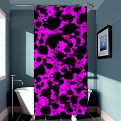 Black And Pink Leopard Style Paint Splash Funny Pattern Shower Curtain 36  X 72  (stall)  by yoursparklingshop