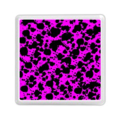 Black And Pink Leopard Style Paint Splash Funny Pattern Memory Card Reader (square) by yoursparklingshop