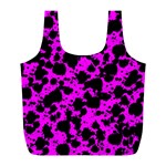 Black and Pink Leopard Style Paint Splash Funny Pattern Full Print Recycle Bag (L) Front