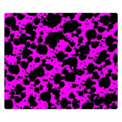 Black And Pink Leopard Style Paint Splash Funny Pattern Double Sided Flano Blanket (small)  by yoursparklingshop