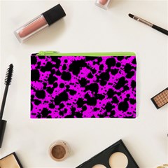 Black And Pink Leopard Style Paint Splash Funny Pattern Cosmetic Bag (xs) by yoursparklingshop