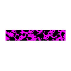 Black And Pink Leopard Style Paint Splash Funny Pattern Flano Scarf (mini) by yoursparklingshop