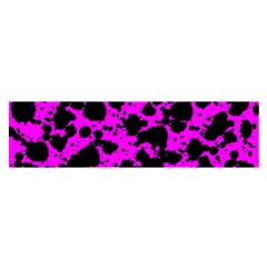 Black And Pink Leopard Style Paint Splash Funny Pattern Satin Scarf (oblong) by yoursparklingshop