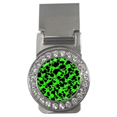 Black And Green Leopard Style Paint Splash Funny Pattern Money Clips (cz)  by yoursparklingshop