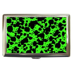 Black And Green Leopard Style Paint Splash Funny Pattern Cigarette Money Case by yoursparklingshop