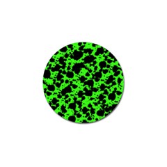 Black And Green Leopard Style Paint Splash Funny Pattern Golf Ball Marker by yoursparklingshop