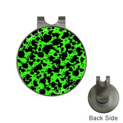 Black And Green Leopard Style Paint Splash Funny Pattern Hat Clips With Golf Markers by yoursparklingshop