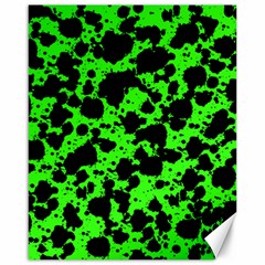 Black And Green Leopard Style Paint Splash Funny Pattern Canvas 16  X 20  by yoursparklingshop